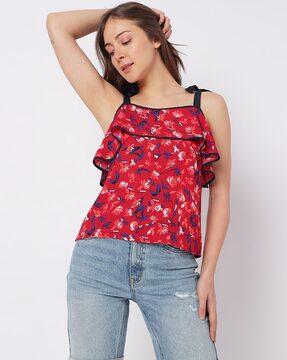 floral print top