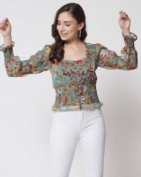 floral print top