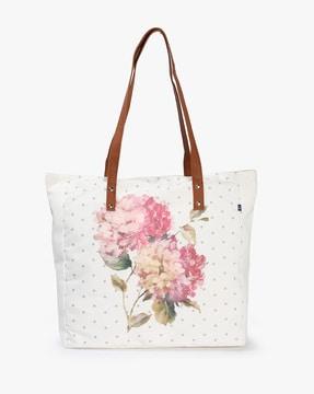 floral print tote bag