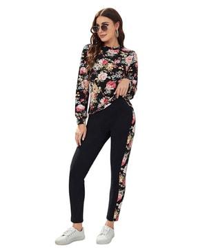 floral print tracksuit set