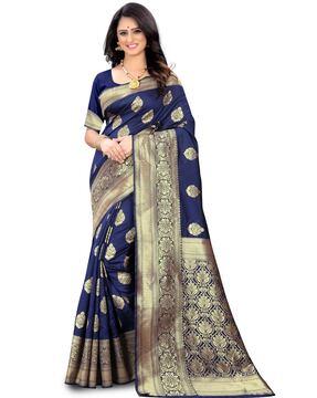 floral print traditional saree