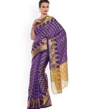 floral print traditional saree