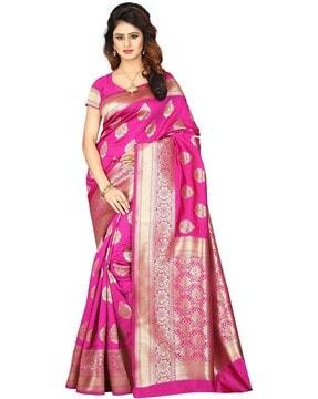 floral print traditional saree