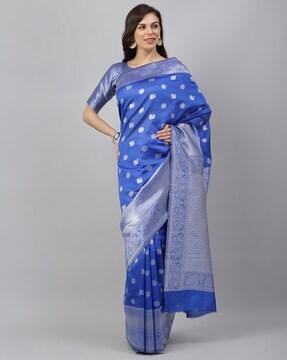 floral print traditional saree