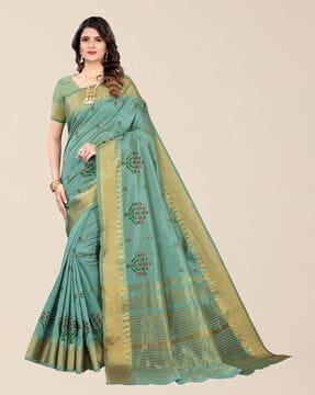 floral print traditional saree