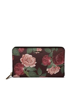 floral print travel wallet