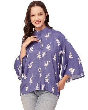 floral print tunic shirt