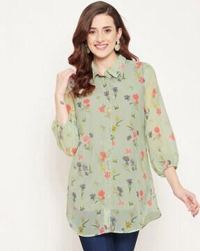 floral print tunic top