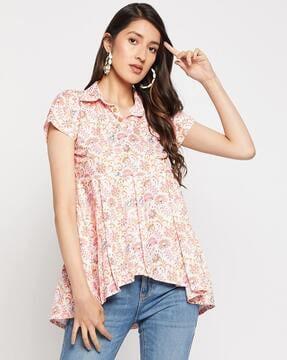 floral print tunic top
