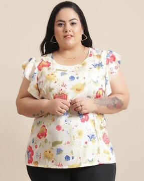 floral print tunic top