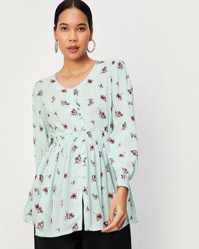 floral print tunic top