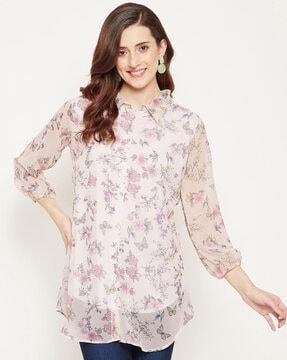 floral print tunic top