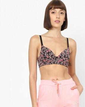 floral print underwired bra