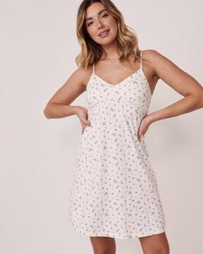 floral print v-neck dress slip