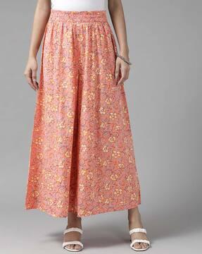 floral print wide leg palazzos