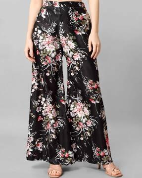 floral print wide-leg palazzos