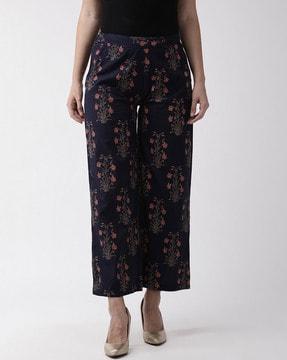 floral print wide leg palazzos