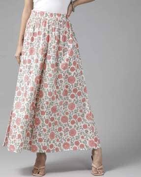 floral print wide leg palazzos