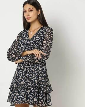 floral print wrap dress