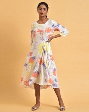 floral print wrap dress