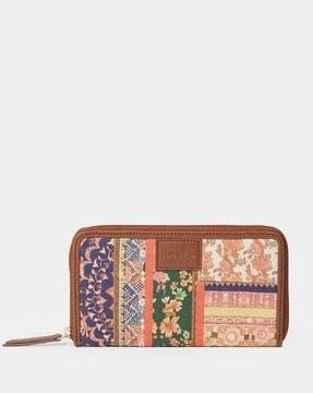 floral print zip-around wallet