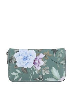 floral print zip-around wallet