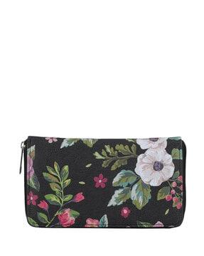 floral print zip-around wallet