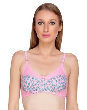 floral printed  lightly padded bra