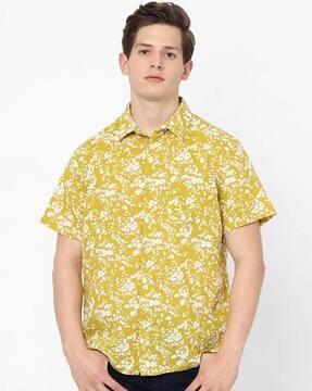 floral printed  regular fit shirt