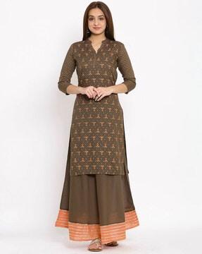 floral printed  straight fit  kurta