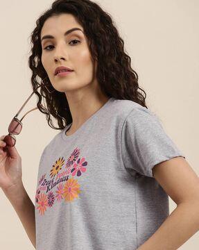 floral printed  t-shirt