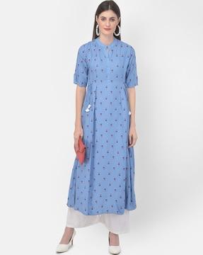 floral printed a-line kurta