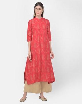 floral printed a-line kurta