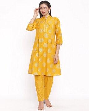 floral printed a-line kurta