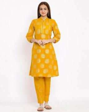 floral printed a-line kurta