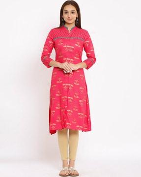 floral printed a-line kurta