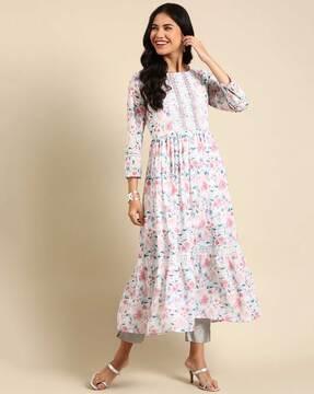 floral printed anarkali kurta