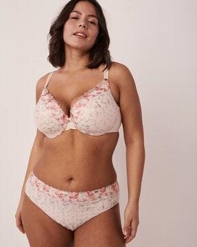 floral printed bra with extra soft cups