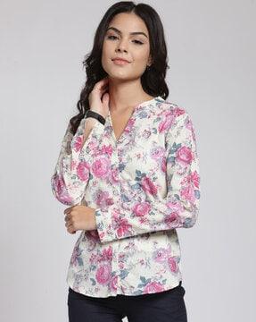 floral printed classic shirt