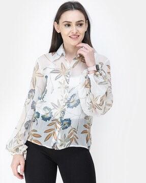 floral printed classic shirt