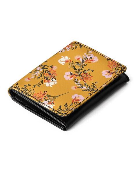 floral printed folded wallet