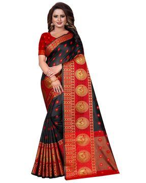 floral printed kalamkari zardosi saree with blouse piece