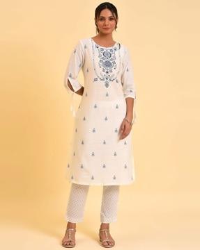 floral printed kurta & pants set