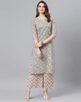 floral printed kurta set