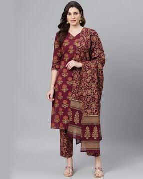 floral printed kurta set