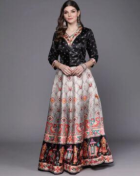 floral printed lehenga choli set