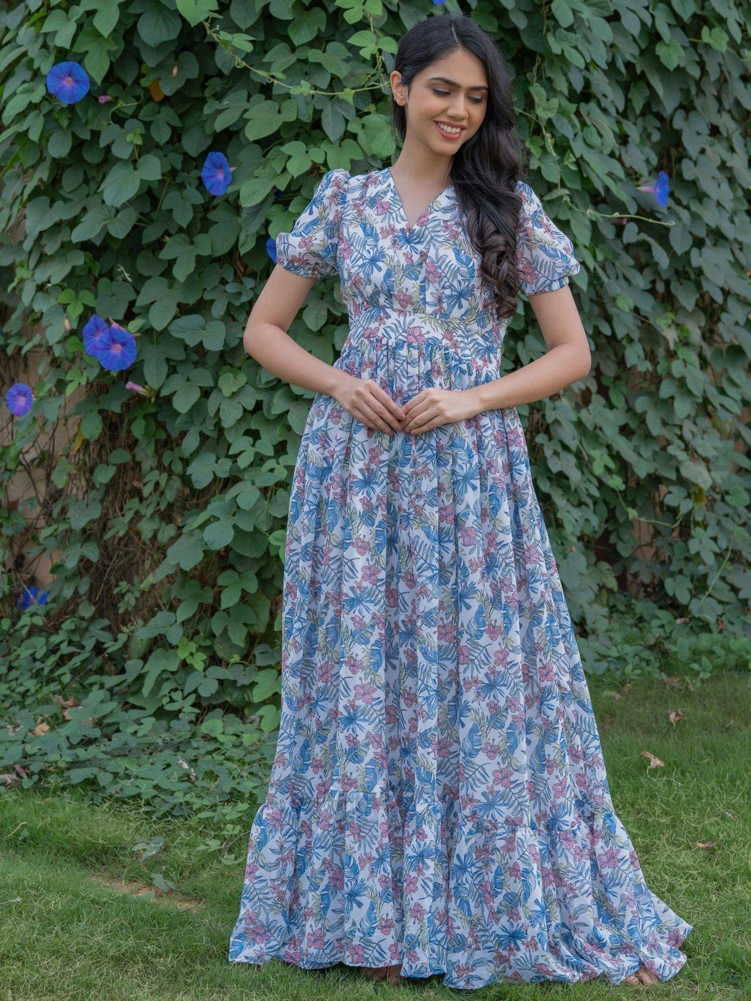 floral printed maxi dress