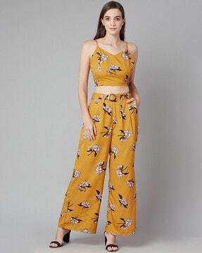 floral printed pant-suit set