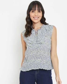 floral printed regular top