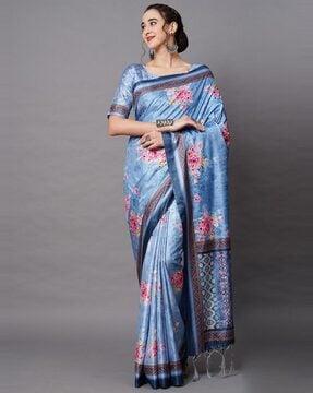 floral printed saree